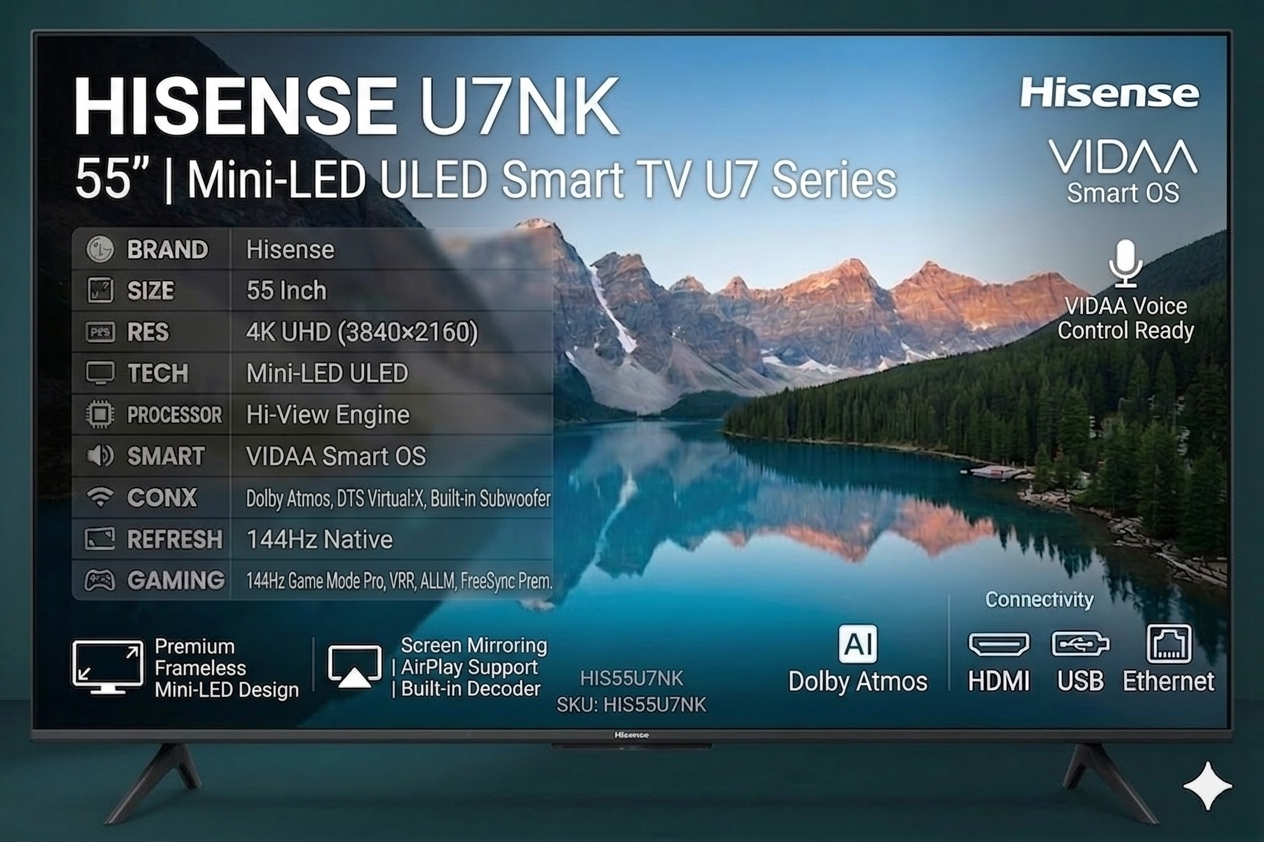 Gemini_Generated_Image_evaay1evaay1evaa (1) Hisense 55 Inch Mini-LED ULED Smart TV (U7 Series – U7NK) - Image 1