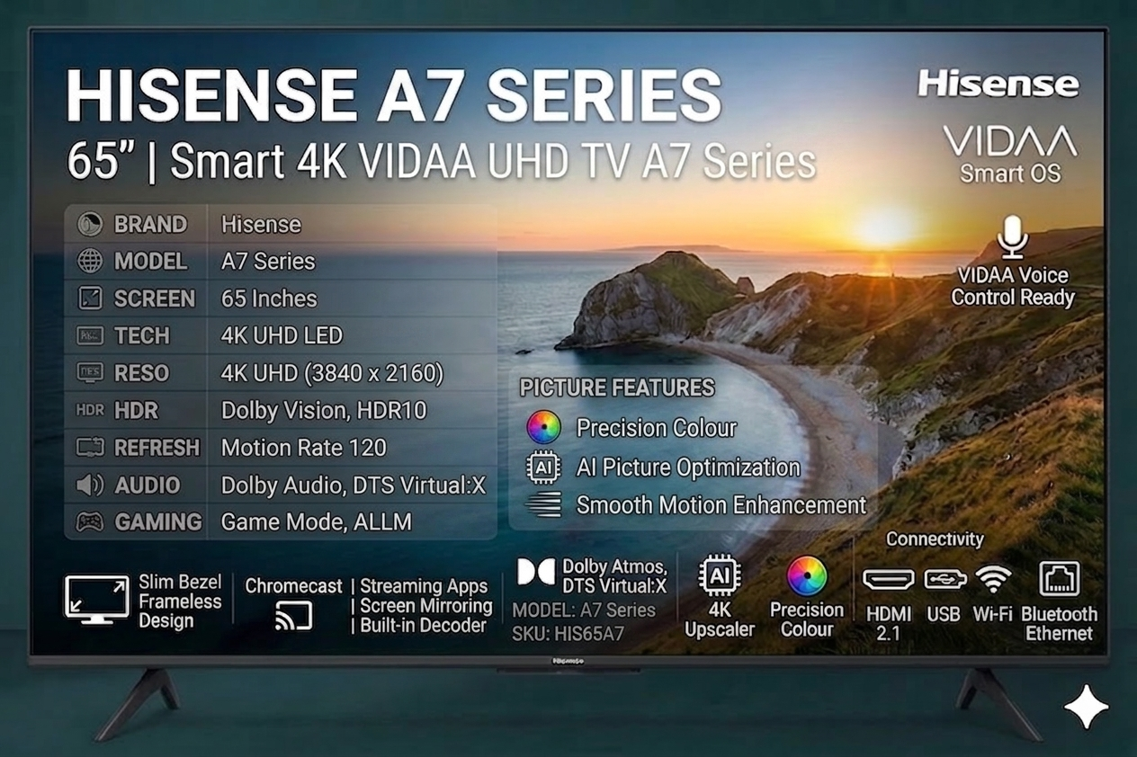 Gemini_Generated_Image_hs2mu4hs2mu4hs2m (1) Hisense 65″ Series 7 Smart 4K VIDAA UHD TV (A7 Series) - Image 1