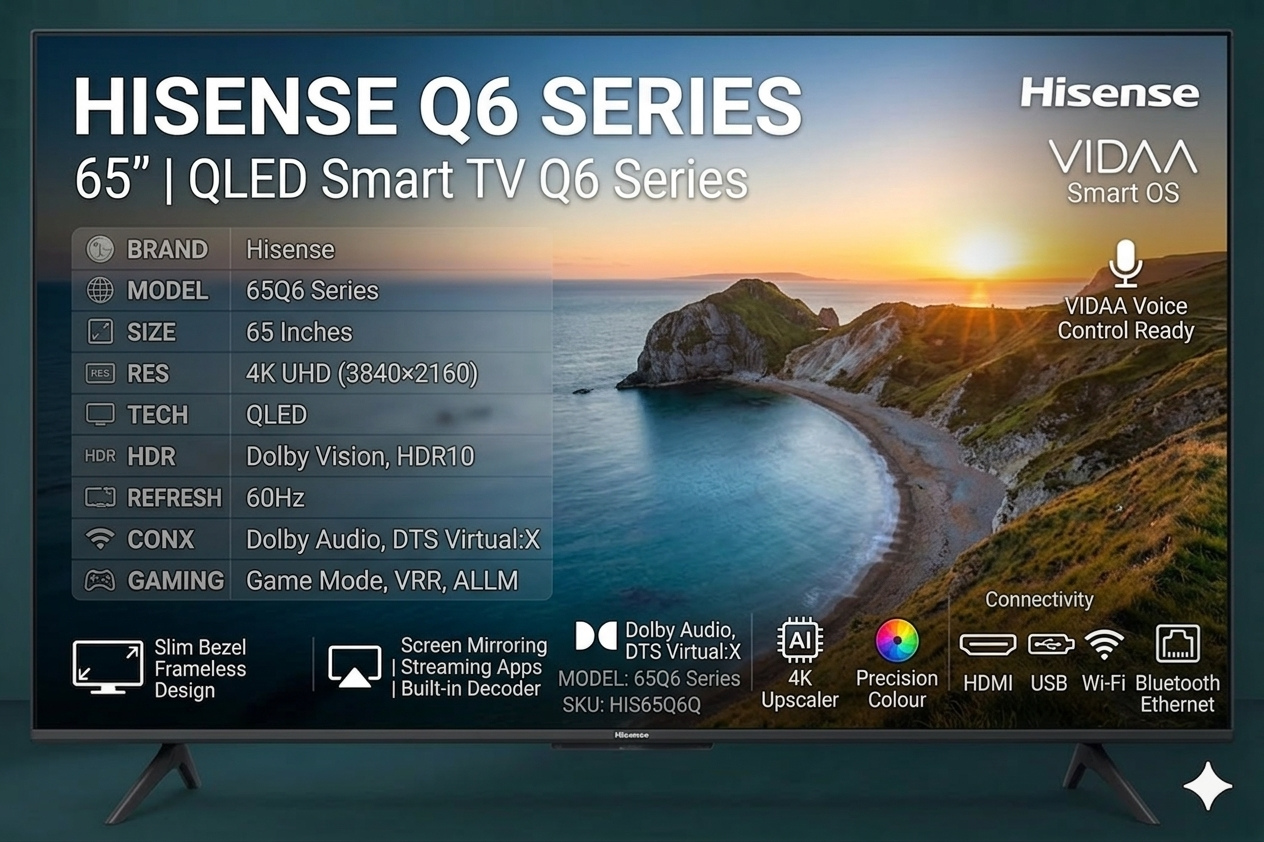 Gemini_Generated_Image_myv8v9myv8v9myv8 Hisense 65 Inch QLED Smart 4K UHD Frameless TV (Q6 Series) - Image 1