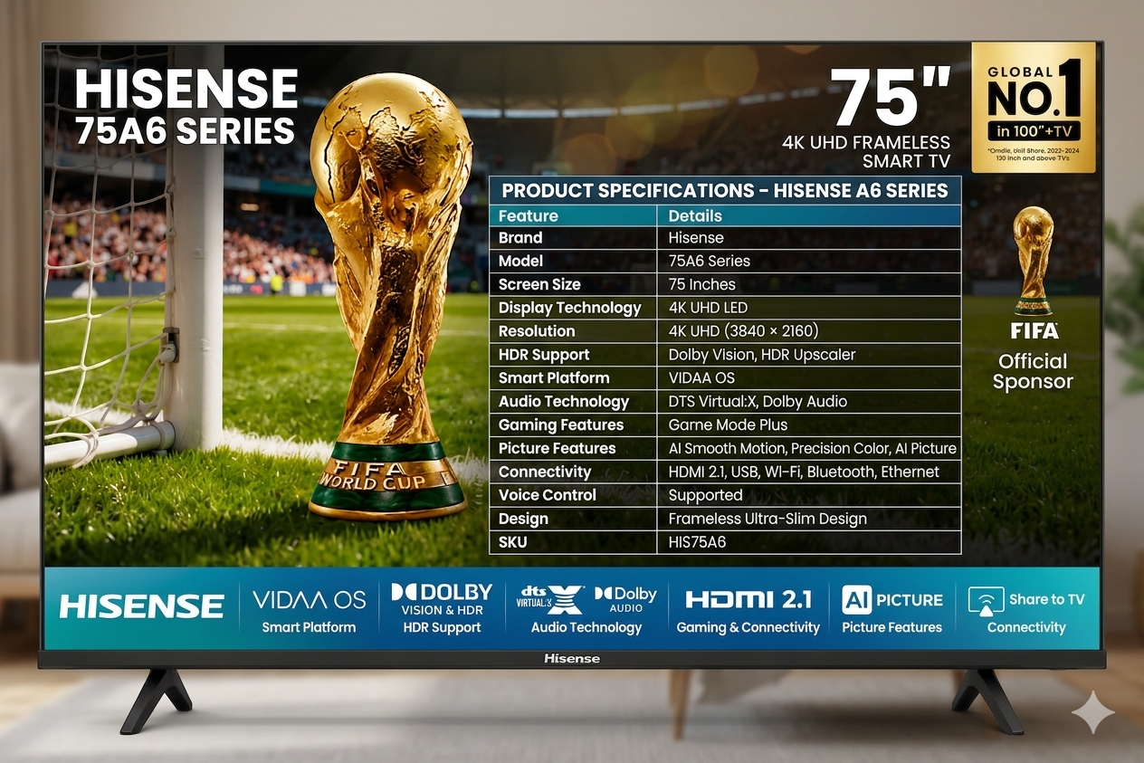 Gemini_Generated_Image_x9edj9x9edj9x9ed Hisense 75 Inch QLED 4K Smart Frameless TV (Q6 Series) - Image 1