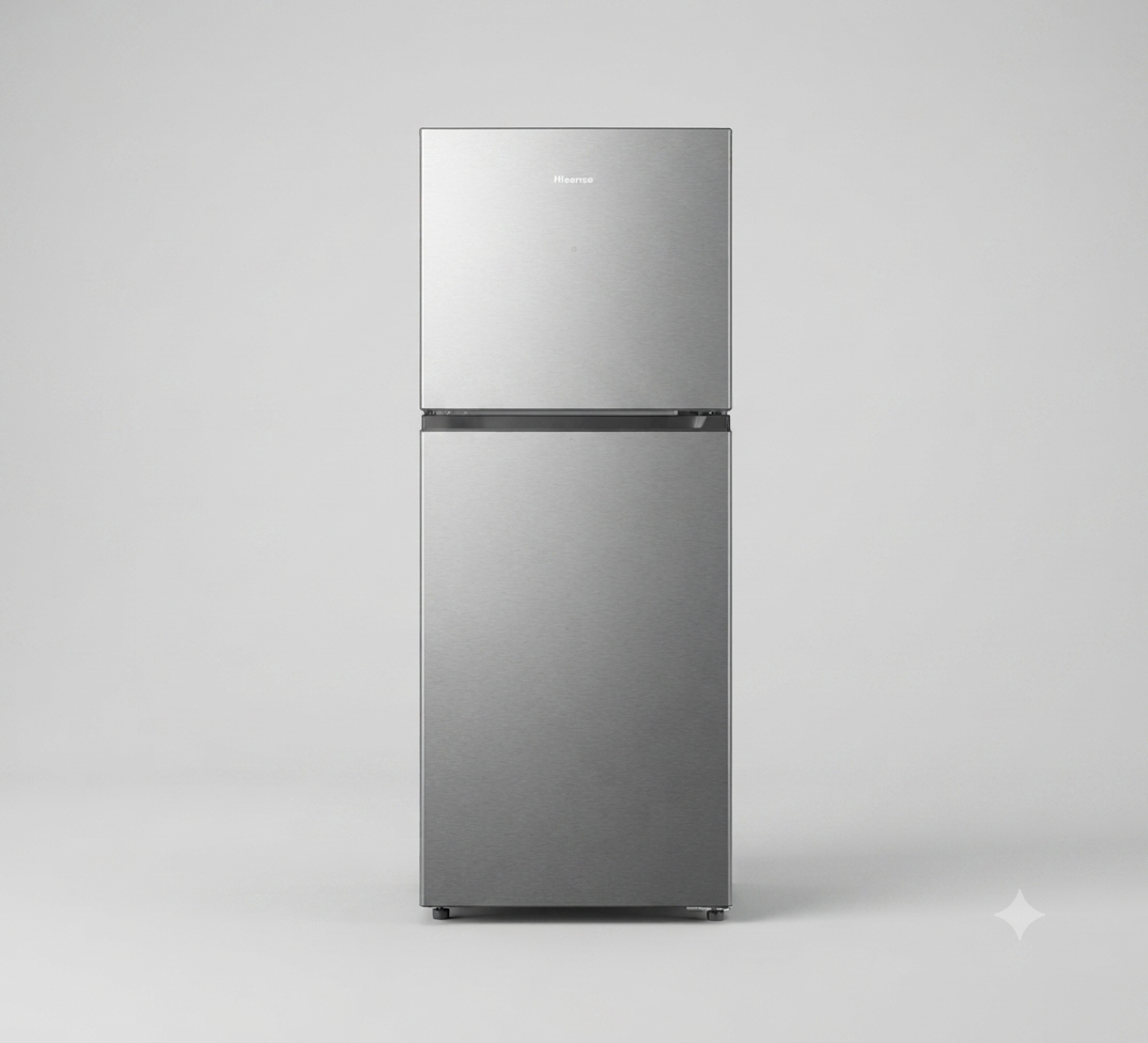 Gemini_Generated_Image_6gp4sk6gp4sk6gp4 Click to enlarge Hisense Fridge 205 Liters No Frost Silver Top Mount Freezer (REF203DR) - Image 1